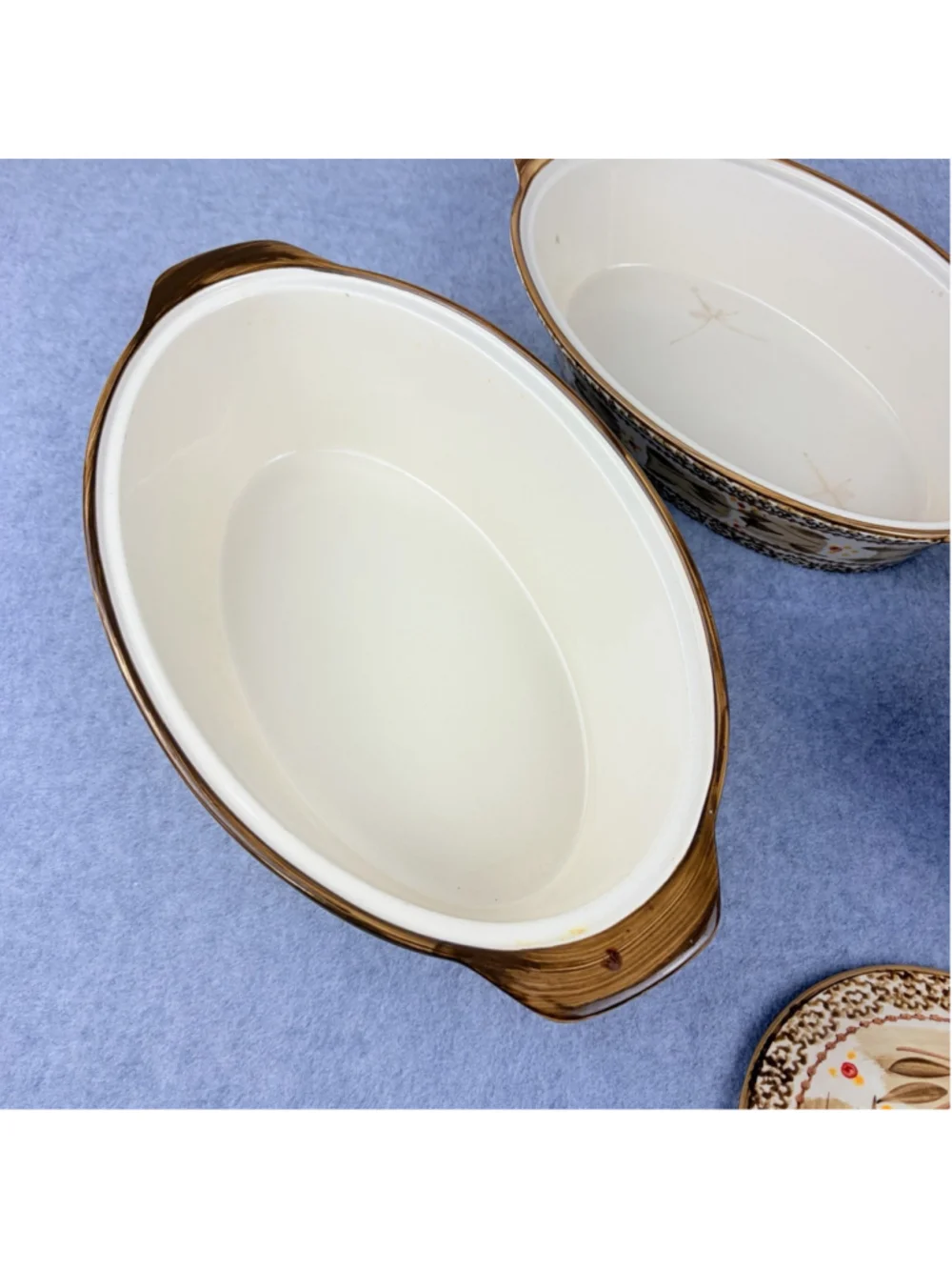 Temp-tations by Tara Old World 4 Pc Bakeware Set 3.5QT 2QT Baker Lid Square Dish
